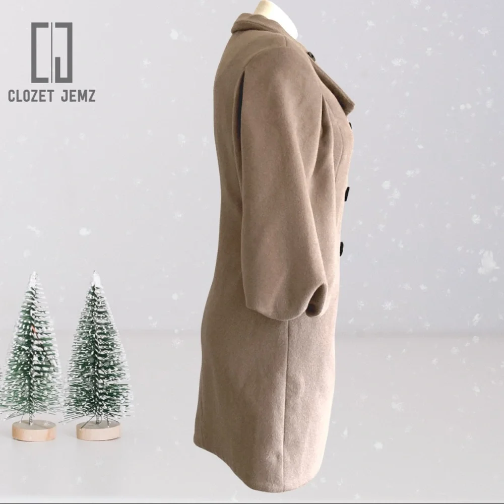 (S) NWT Only Edge Collection Button-Up Luxury Jacket in Beige - Picture 2 of 8